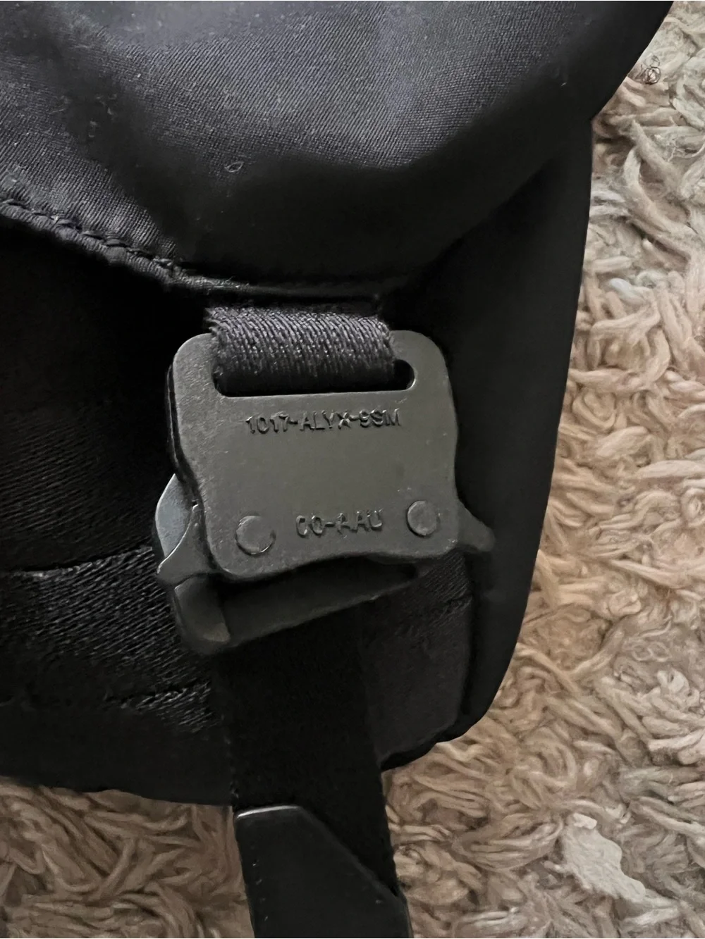 1017 ALYX 9SM Black Tactical Buckle Crossbody Bag